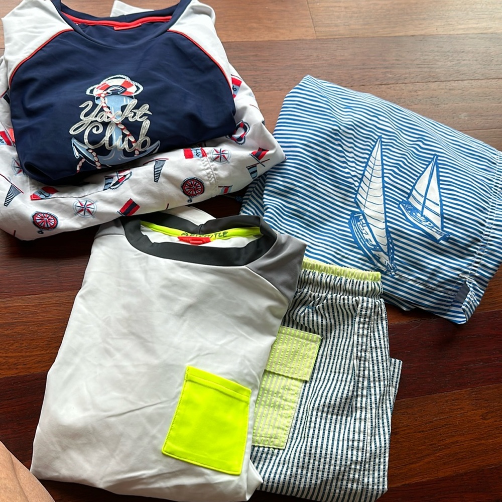 BUNDLE swim sets SUNUVA BOYS LUXURY SWIM SHORTS / BATHING SUIT / rashguards